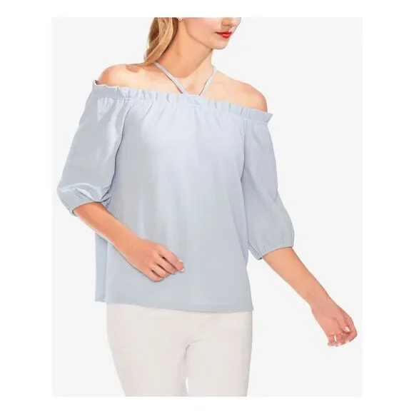 VINCE CAMUTO Womens 3/4 Sleeve Off Shoulder Blouse - Picture 1 of 1
